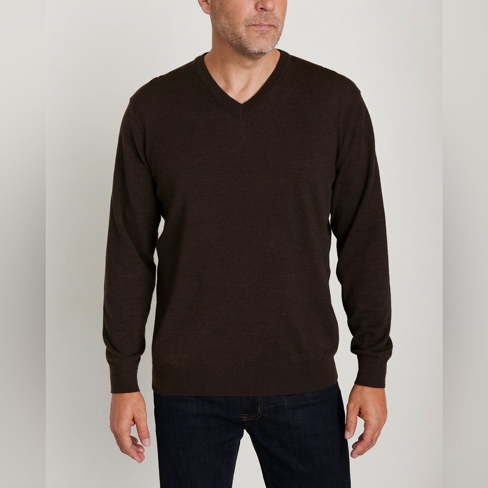 Mario Gilberti Brown 100% Merino Wool Sweater Made in Italy Men’s XL